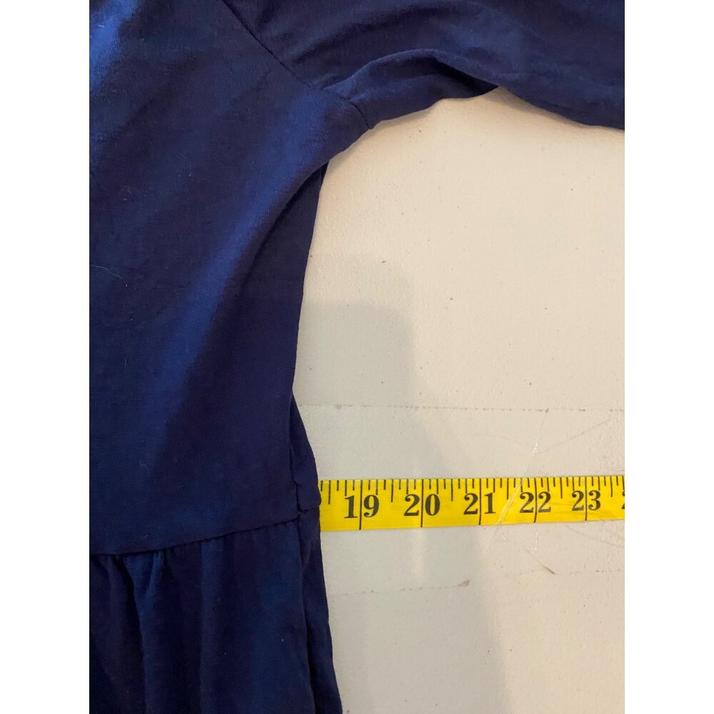 Navy Blue Qacohu Dress Tiered Long Sleeve XL - Picture 10 of 12